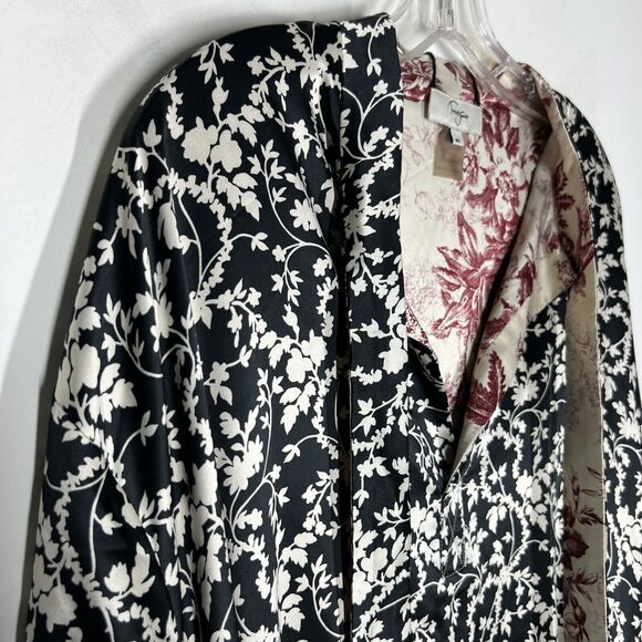 Tracy James Collection Sz M/L Stella Reversible Belted Midi Dress Long Sleeve - Picture 12 of 14